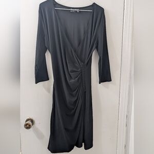 Elegant Black Wrap Dress